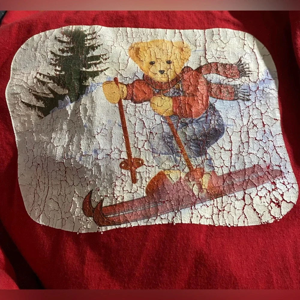 Blue Jean Teddy One Piece Long Sleeve With Snap Closure Size 12 months